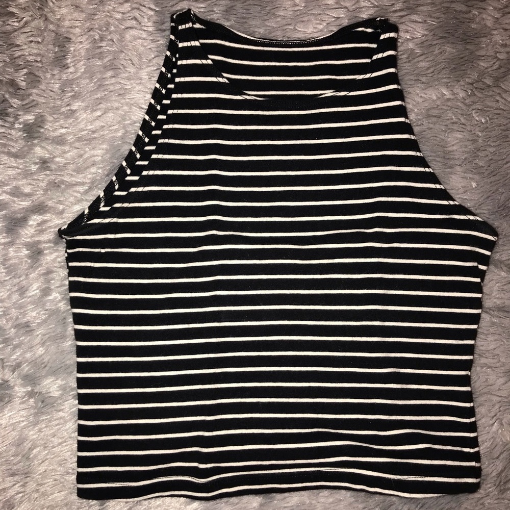 American Apparel Stripped Crop Top